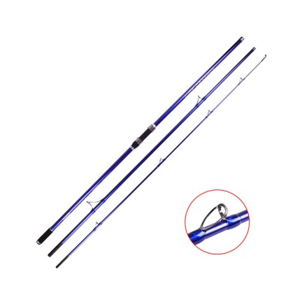 Three-section ultralight and sturdy fishing rod