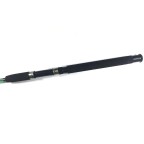 Green two-section fiberglass fishing rod