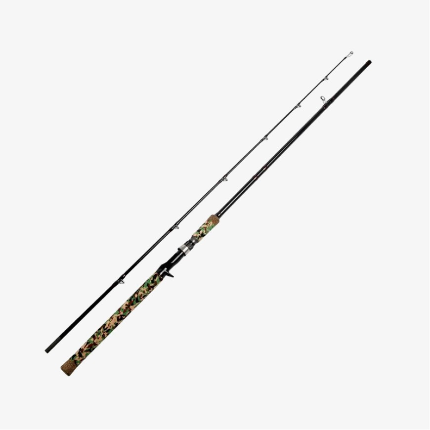 Camouflage print two-section fishing rod