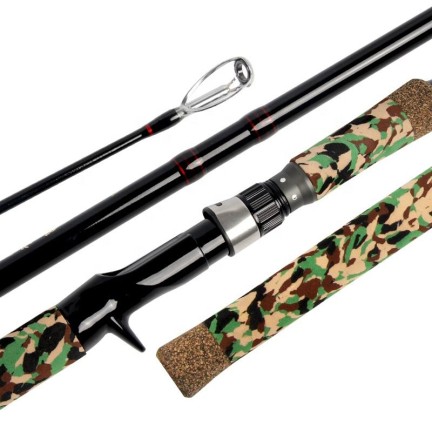 Camouflage print two-section fishing rod
