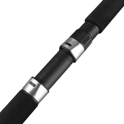 Black two-section fiberglass fishing rod