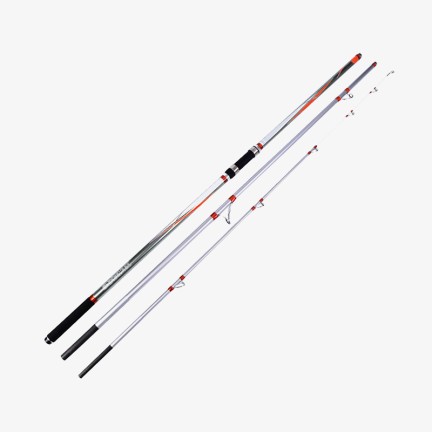 Stylish three-section carbon fiber fishing rod