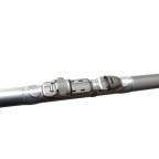 Silver three-section carbon fiber fishing rod