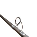 Silver three-section carbon fiber fishing rod