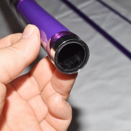 Purple powerful three-section fishing rod