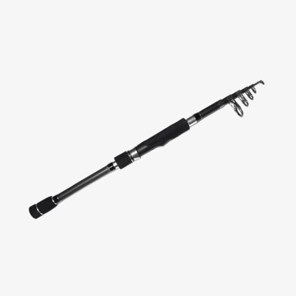 Popular black telescopic fishing rod