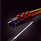 Carbon fiber straight-handle three-section fishing rod