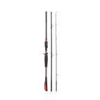 Carbon fiber straight-handle three-section fishing rod