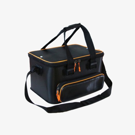 Black thickened waterproof fishing tackle bag