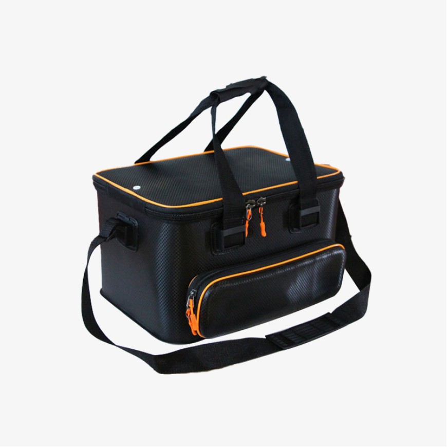 Black thickened waterproof fishing tackle bag
