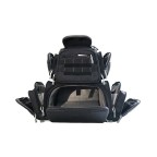 Black outdoor durable fishing tackle bag