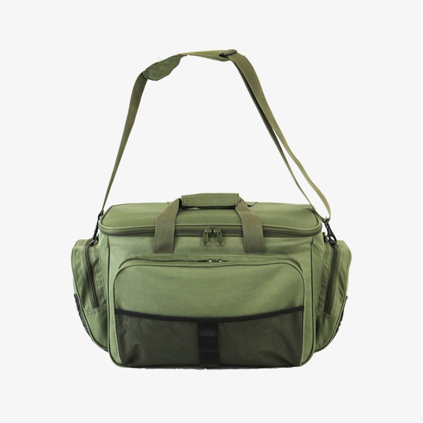 Green multi-pocket durable fishing tackle bag