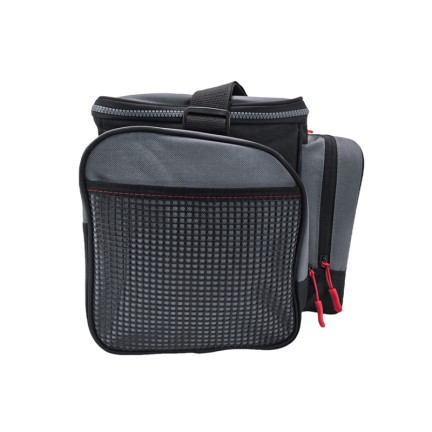 Gray large capacity crossbody fishing tackle bag