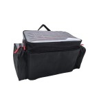 Gray large capacity crossbody fishing tackle bag