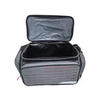 Gray large capacity crossbody fishing tackle bag