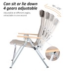 Comfortable adjustable backrest fishing folding chair