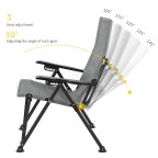 Five-position adjustable backrest fishing folding chair