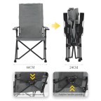 Five-position adjustable backrest fishing folding chair