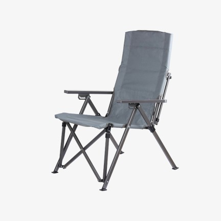 Gray high-back fishing folding chair