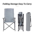Gray high-back fishing folding chair