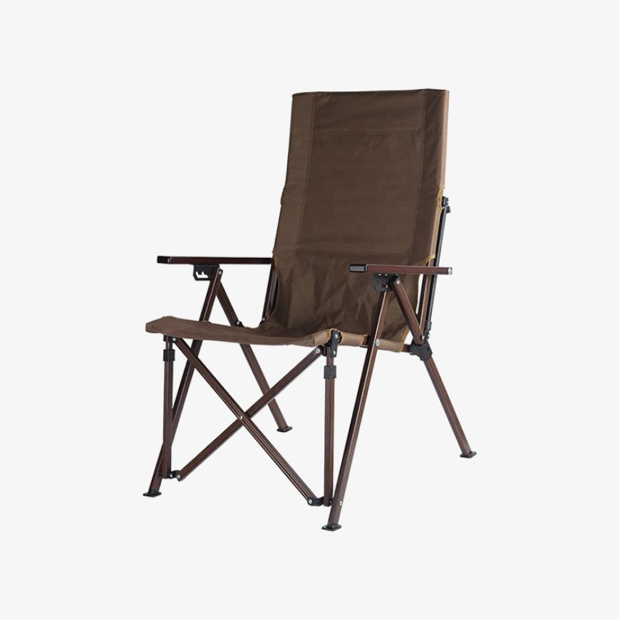 Brown portable fishing folding chair