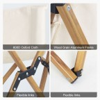 Wood-grain aluminum frame fishing folding chair