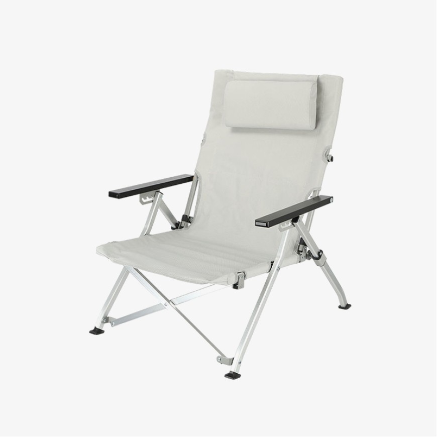 Adjustable backrest fishing folding chair with pillow