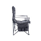Gray fishing folding chair with cushion