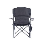 Gray fishing folding chair with cushion