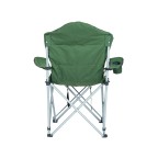 Green fishing folding chair with footstool