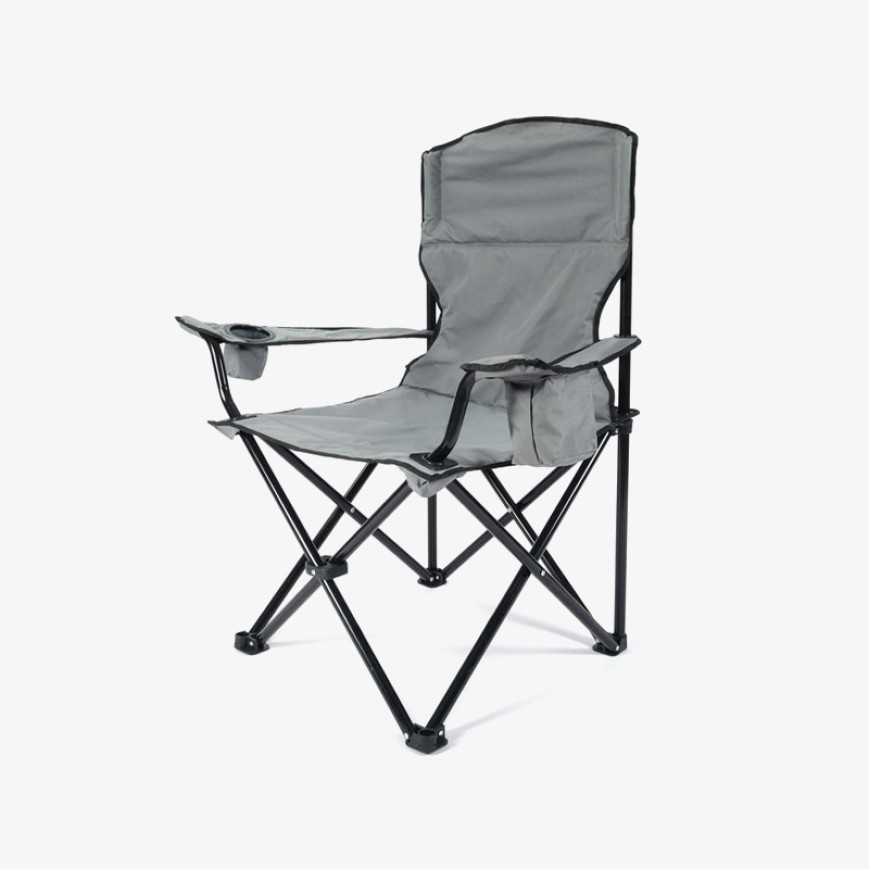 Non-slip gray outdoor fishing folding chair